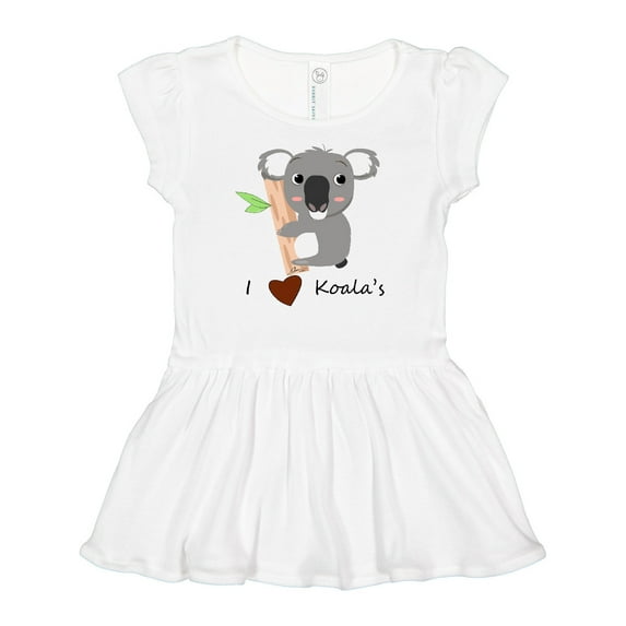 Inktastic I heart Koalas Girls Baby Dress