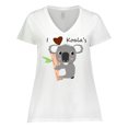thumbnail image 1 of Inktastic I heart Koalas Women's Plus Size V-Neck T-Shirt, 1 of 5