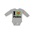 thumbnail image 1 of Inktastic I heart pickles Boys or Girls Long Sleeve Baby Bodysuit, 1 of 5