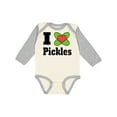 thumbnail image 1 of Inktastic I heart pickles Boys or Girls Long Sleeve Baby Bodysuit, 1 of 5