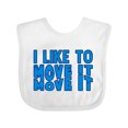 thumbnail image 1 of Inktastic I like to move it move it Boys or Girls Baby Bib, 1 of 4