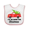 thumbnail image 1 of Inktastic I'll Be Home for Christmas Truck with Tree Boys or Girls Baby Bib, 1 of 4