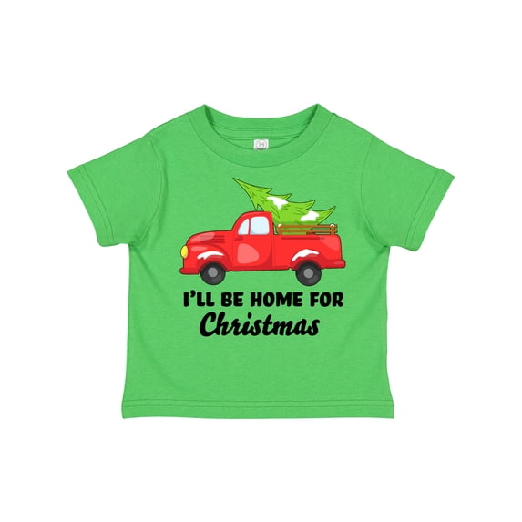 Inktastic I'll Be Home for Christmas Truck with Tree Boys or Girls Toddler T-Shirt