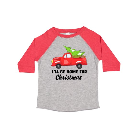 Inktastic I'll Be Home for Christmas Truck with Tree Boys or Girls Toddler T-Shirt