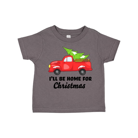 Inktastic I'll Be Home for Christmas Truck with Tree Boys or Girls Toddler T-Shirt