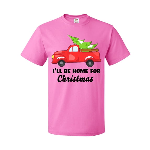 Inktastic I'll Be Home for Christmas Truck with Tree T-Shirt