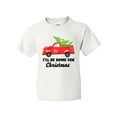 thumbnail image 1 of Inktastic I'll Be Home for Christmas Truck with Tree Youth T-Shirt, 1 of 5