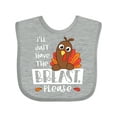 thumbnail image 1 of Inktastic I'll Just Have the Breast, Please Cute Turkey Boys or Girls Baby Bib, 1 of 4