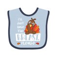 thumbnail image 1 of Inktastic I'll Just Have the Breast, Please Cute Turkey Boys or Girls Baby Bib, 1 of 4