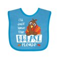 thumbnail image 1 of Inktastic I'll Just Have the Breast, Please Cute Turkey Boys or Girls Baby Bib, 1 of 4