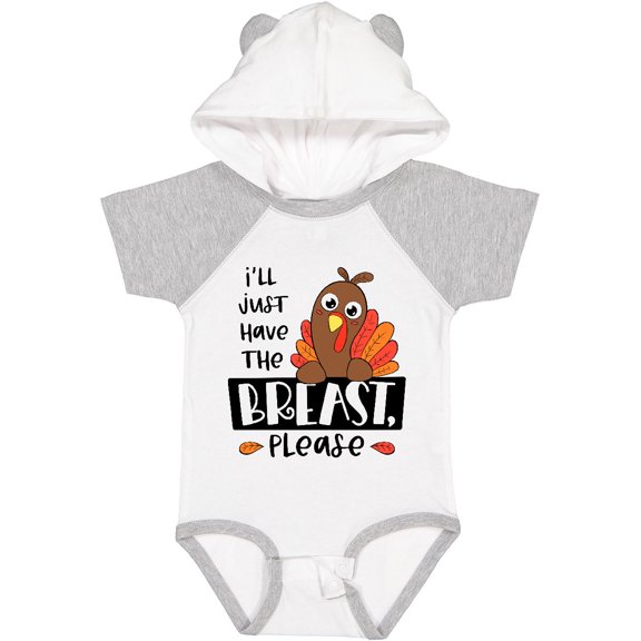 Inktastic I'll Just Have the Breast, Please Cute Turkey Boys or Girls Baby Bodysuit