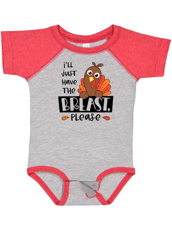 I'll Just Have the Breast, Please Cute Turkey Boys or Girls Baby Bodysuit