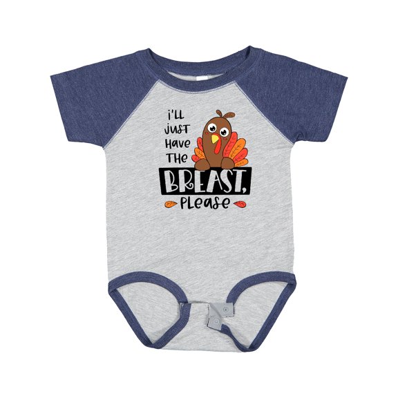 Inktastic I'll Just Have the Breast, Please Cute Turkey Boys or Girls Baby Bodysuit