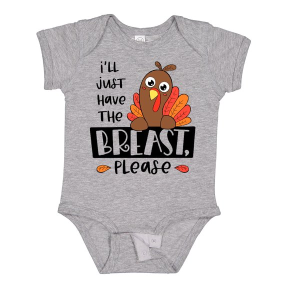 Inktastic I'll Just Have the Breast, Please Cute Turkey Boys or Girls Baby Bodysuit