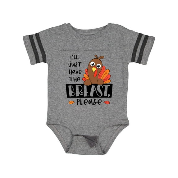 Inktastic I'll Just Have the Breast, Please Cute Turkey Boys or Girls Baby Bodysuit