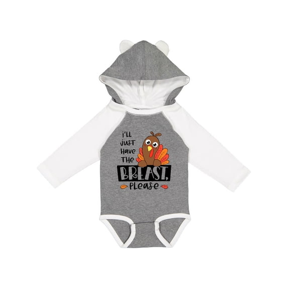 Inktastic I'll Just Have the Breast, Please Cute Turkey Boys or Girls Long Sleeve Baby Bodysuit