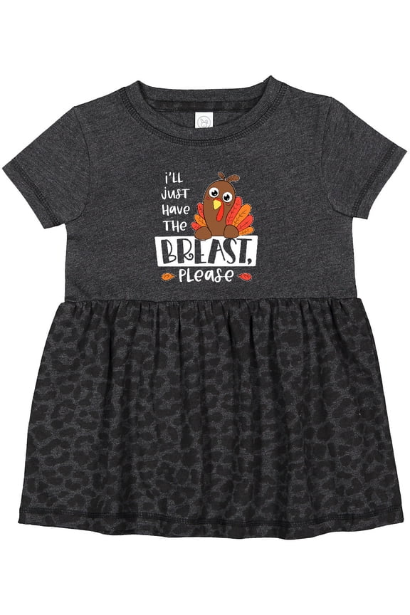 I'll Just Have the Breast, Please Cute Turkey Girls Baby Dress
