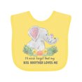 thumbnail image 1 of Inktastic I'll Never Forget That My Big Brother Loves Me Cute Elephant Boys or Girls Baby Bib, 1 of 4