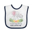 thumbnail image 1 of Inktastic I'll Never Forget That My Gigi Loves Me with Cute Elephants Boys or Girls Baby Bib, 1 of 4