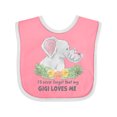 thumbnail image 1 of Inktastic I'll Never Forget That My Gigi Loves Me with Cute Elephants Boys or Girls Baby Bib, 1 of 4