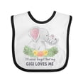 thumbnail image 1 of Inktastic I'll Never Forget That My Gigi Loves Me with Cute Elephants Boys or Girls Baby Bib, 1 of 4