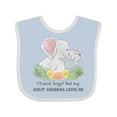 thumbnail image 1 of Inktastic I'll Never Forget That My Great Grandma Loves Me Elephants Boys or Girls Baby Bib, 1 of 4