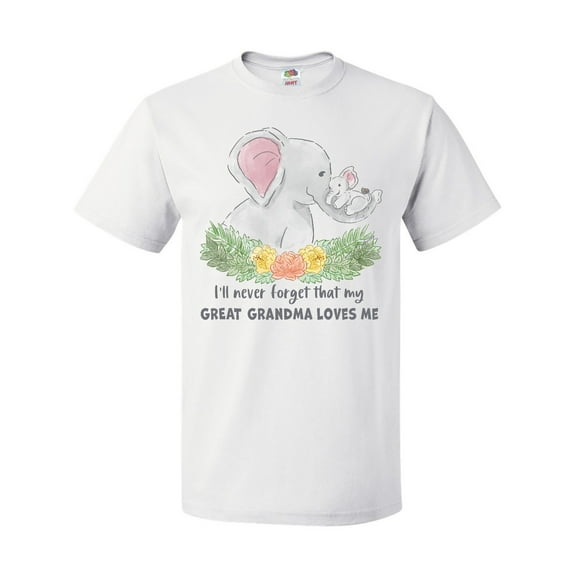Inktastic I'll Never Forget That My Great Grandma Loves Me Elephants T-Shirt