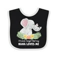 thumbnail image 1 of Inktastic I'll Never Forget That My Nana Loves Me with Cute Elephants Boys or Girls Baby Bib, 1 of 4