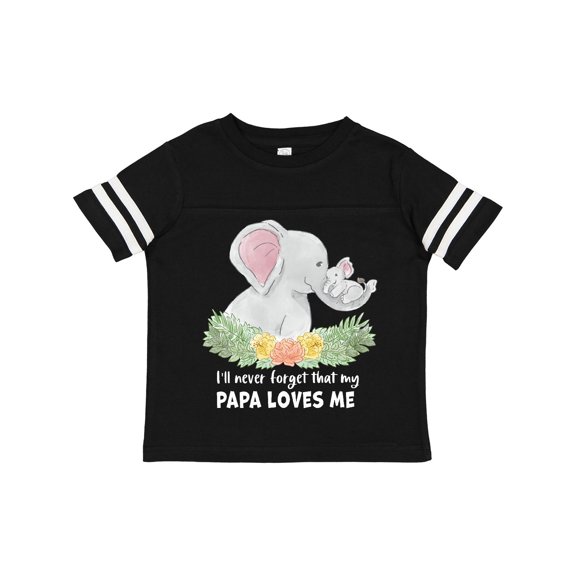 Inktastic I'll Never Forget That My Papa Loves Me with Cute Elephants Boys or Girls Toddler T-Shirt
