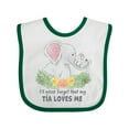 thumbnail image 1 of Inktastic I'll Never Forget That My Tia Loves Me Cute Elephants Boys or Girls Baby Bib, 1 of 4