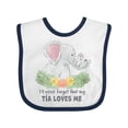 thumbnail image 1 of Inktastic I'll Never Forget That My Tia Loves Me Cute Elephants Boys or Girls Baby Bib, 1 of 4