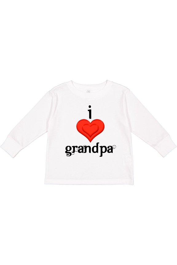 I love Grandpa Boys or Girls Long Sleeve Toddler T-Shirt