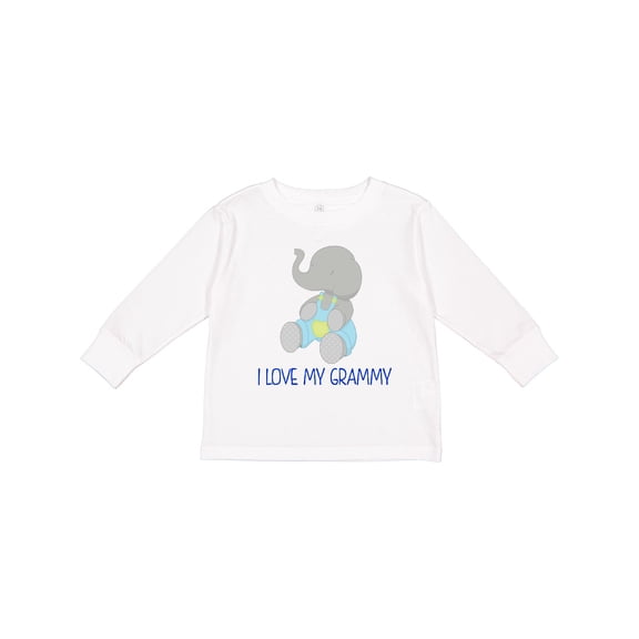 Inktastic I love my grammy elephant Boys or Girls Long Sleeve Toddler T-Shirt