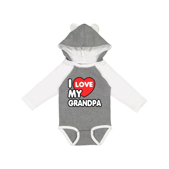 Inktastic I love my grandpa Boys or Girls Long Sleeve Baby Bodysuit