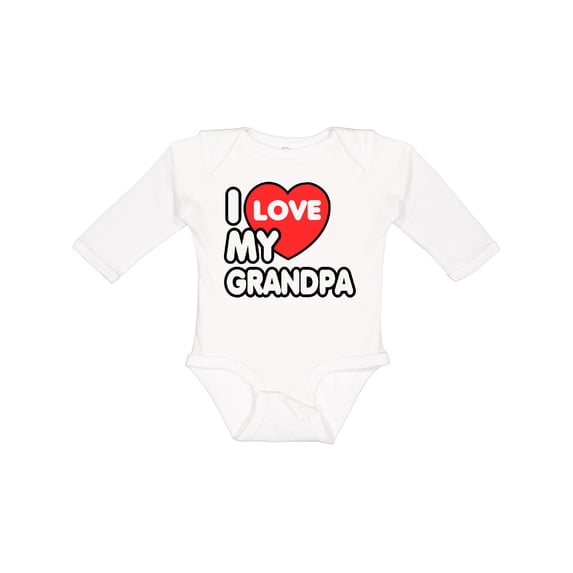Inktastic I love my grandpa Boys or Girls Long Sleeve Baby Bodysuit