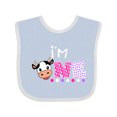 thumbnail image 1 of Inktastic I'm 1 Cute Cow and Polka Dots Boys or Girls Baby Bib, 1 of 4