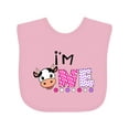 thumbnail image 1 of Inktastic I'm 1 Cute Cow and Polka Dots Boys or Girls Baby Bib, 1 of 4