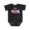 thumbnail image 1 of Inktastic I'm 1 Cute Cow and Polka Dots Boys or Girls Baby Bodysuit, 1 of 5