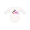 thumbnail image 1 of Inktastic I'm 1 Cute Cow and Polka Dots Boys or Girls Long Sleeve Baby Bodysuit, 1 of 5