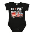thumbnail image 1 of Inktastic I'm 1 Fire Truck 1st Birthday Boys or Girls Baby Bodysuit, 1 of 5