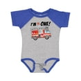 thumbnail image 1 of Inktastic I'm 1 Fire Truck 1st Birthday Boys or Girls Baby Bodysuit, 1 of 5