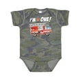 thumbnail image 1 of Inktastic I'm 1 Fire Truck 1st Birthday Boys or Girls Baby Bodysuit, 1 of 5