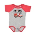thumbnail image 1 of Inktastic I'm 1 Fire Truck 1st Birthday Boys or Girls Baby Bodysuit, 1 of 5