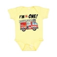 thumbnail image 1 of Inktastic I'm 1 Fire Truck 1st Birthday Boys or Girls Baby Bodysuit, 1 of 5