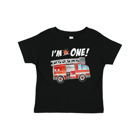 Inktastic I'm 1 Fire Truck 1st Birthday Boys or Girls Baby T-Shirt