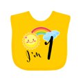 thumbnail image 1 of Inktastic I'm 1 First Birthday Sun Rainbow Boys or Girls Baby Bib, 1 of 4