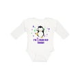thumbnail image 1 of Inktastic I'm 1 Year Old Today-first Birthday Baby Penguin Boys or Girls Long Sleeve Baby Bodysuit, 1 of 5