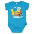 thumbnail image 1 of Inktastic I'm 1 and Crushing It Construction 1st Birthday Boys or Girls Baby Bodysuit, 1 of 5