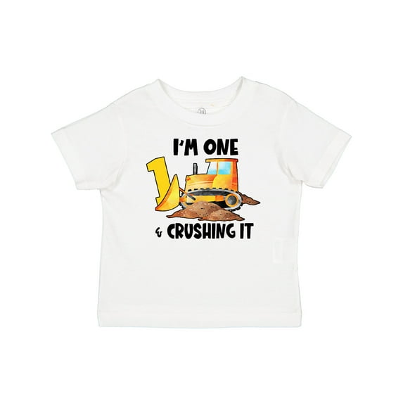 Inktastic I'm 1 and Crushing It Construction 1st Birthday Boys or Girls Baby T-Shirt