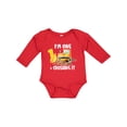 thumbnail image 1 of Inktastic I'm 1 and Crushing It Construction 1st Birthday Boys or Girls Long Sleeve Baby Bodysuit, 1 of 5